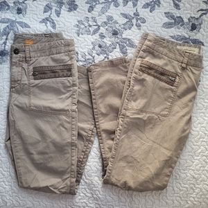 Anthropologie Pilcro Tan Moto Skinny Utility Pants Sizes 6 and 10